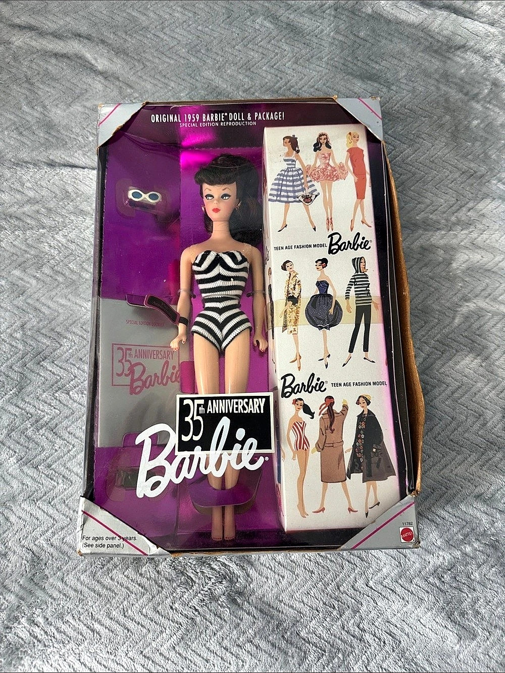 Barbie 35th Anniversary Barbie Striped Doll in Black & White